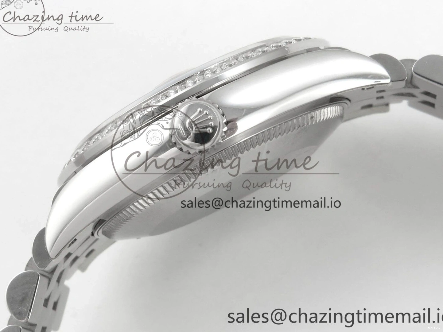 MiroTime 1226 DateJust 31 278274 THBF 1:1 Best Edition 904L Steel RG Roman Dial Diamonds Bezel on SS Jubilee Bracelet HZ Cal. Modern 37